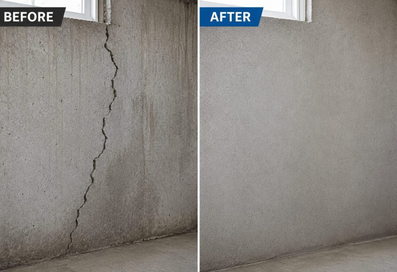 Dryshield CONCRETE CRACK REPAIR Before After Bracebridge Dryshield CONCRETE CRACK REPAIR Before After Bracebridge