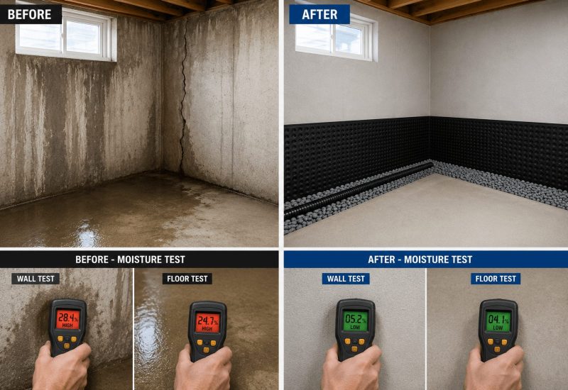 Foundation Waterproofing Before After Minden Foundation Waterproofing Before After Minden