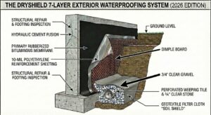 Dryshield Layer Exterior Waterproofing System Diagram Jpg