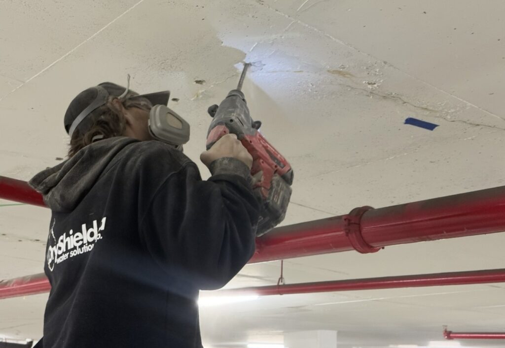 Parking Garage Ceiling Crack