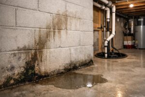 Wet Basement around the perimeter